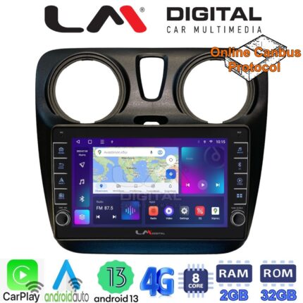LM Digital - LM ZG8657 GPS Οθόνη OEM Multimedia Αυτοκινήτου για Dacia Dokker 2012 > (CarPlay/AndroidAuto/BT/GPS/WIFI/GPRS)
