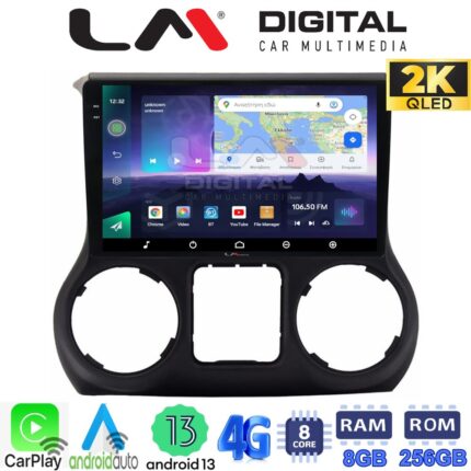 LM Digital - LM ZQ8745 GPS Οθόνη OEM Multimedia Αυτοκινήτου για JEEP WRANGLER 2011>2018 (CarPlay/AndroidAuto/BT/GPS/WIFI/GPRS)