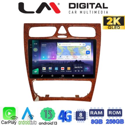 LM Digital - LM ZQ8171W GPS Οθόνη OEM Multimedia Αυτοκινήτου για Mercedes C Class 1999 > 2004 (Προ Facelift) (CarPlay/AndroidAuto/BT/GPS/WIFI/GPRS)