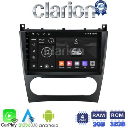 CLARION GL31093 Οθόνη OEM Multimedia Αυτοκινήτου για MERCEDES C class (W203) – CLC  2004>2008 (CarPlay/AndroidAuto/BT/GPS/WIFI/GPRS)