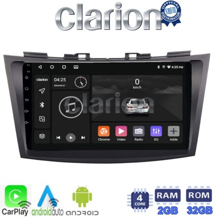 CLARION GL31179 Οθόνη OEM Multimedia Αυτοκινήτου για SUZUKI SWIFT 2011>2016 (CarPlay/AndroidAuto/BT/GPS/WIFI/GPRS)