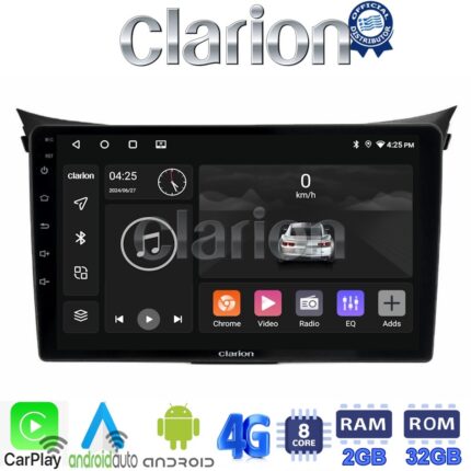 CLARION GL71156 Οθόνη OEM Multimedia Αυτοκινήτου για Hyundai i30 2012 > 2017 (CarPlay/AndroidAuto/BT/GPS/WIFI/GPRS)