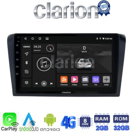 CLARION GL71161 Οθόνη OEM Multimedia Αυτοκινήτου για MAZDA 3 2003 > 2008 (CarPlay/AndroidAuto/BT/GPS/WIFI/GPRS)