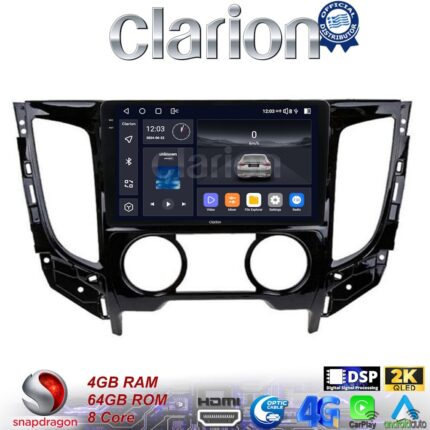 CLARION GL74230B Οθόνη OEM Multimedia Αυτοκινήτου για Mitsubishi L200 2014 >Μόνο για αυτοκίνητα με Κλιματισμό (CarPlay/AndroidAuto/BT/GPS/WIFI/GPRS)