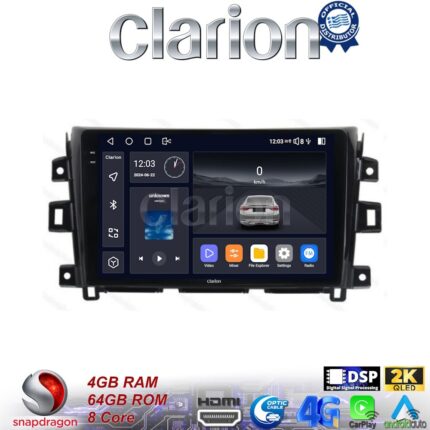 CLARION GL74716 Οθόνη OEM Multimedia Αυτοκινήτου για Nissan Navara D23 2016>   (CarPlay/AndroidAuto/BT/GPS/WIFI/GPRS)