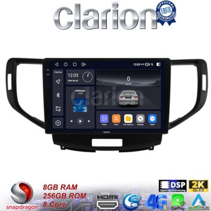 CLARION GL75363 Οθόνη OEM Multimedia Αυτοκινήτου για Honda Accord 2008 > 2013 (CarPlay/AndroidAuto/BT/GPS/WIFI/GPRS)