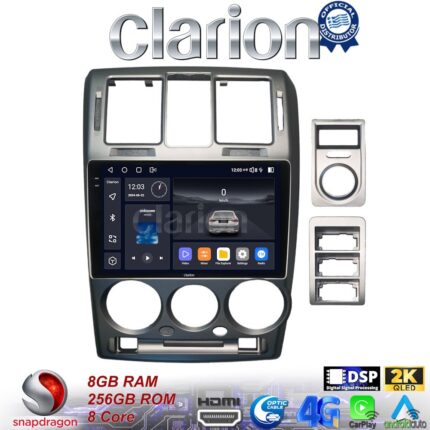 CLARION GL75719 Οθόνη OEM Multimedia Αυτοκινήτου για Hyundai Getz 2002 > 2013 (CarPlay/AndroidAuto/BT/GPS/WIFI/GPRS)